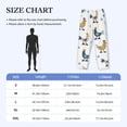 thumbnail image 6 of Kdxio Farm Roosters Print Men's Sleep Pajama Pant Lounge Pants with Pockets, 6 of 8