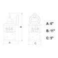 thumbnail image 4 of Vaxcel - Yosemite 1-Light Outdoor Wall Sconce in Rustic and Lantern Style 11.25, 4 of 7
