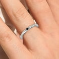 thumbnail image 4 of 0.05Ct Black Diamond Moissanite Twist Wedding Ring 18K White Gold Over Silver, Promise Ring, Anniversary Gift, 4 of 4