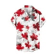 thumbnail image 2 of DPTALR George Men's Party Print Button Down Collared Short Sleeve Casual Shirts,Orange,Big and Tall Men M, 2 of 5