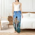 thumbnail image 4 of Fotbe Two Brave Cats Are Floating On The Sea Iceberg Pantalones de Pijama para Mujer, Pantalones de Dormir, Pantalones Pj con Cordón y Bolsillos-Large, 4 of 6