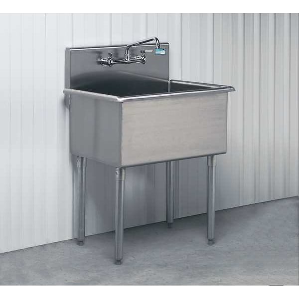 Utility Sink 36 in x 21 in, 1, 2, Floor, Stainless Steel 4-1-36