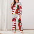 thumbnail image 2 of Balery Christmas Gnome With Love Conjunto de Pijama con Estampado para Mujer, Conjunto de Dos Piezas con Manga Larga, Ropa de Dormir Suave con Bolsillos, Pijamas Cómodos-Medium, 2 of 7