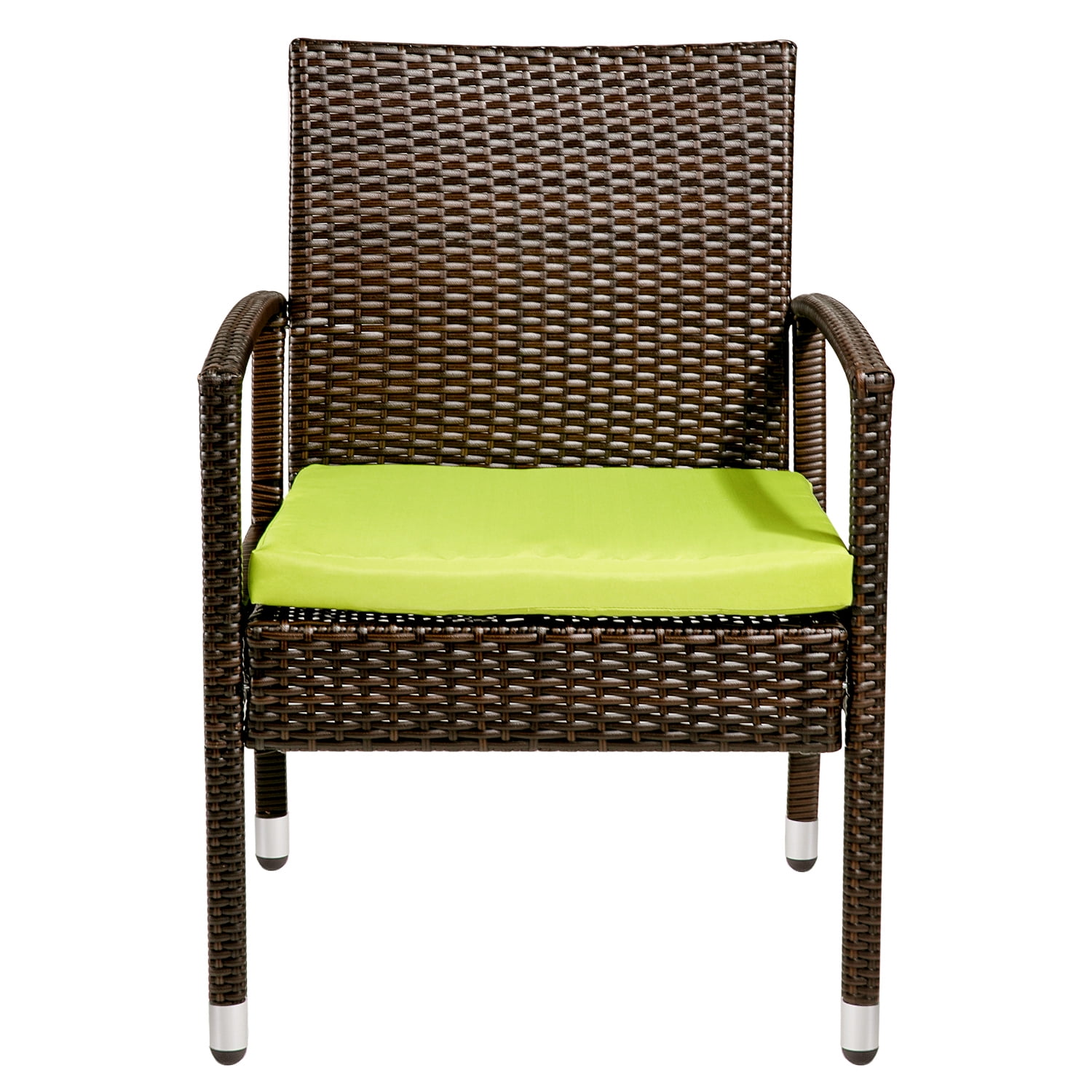 Kepooman 4 Piece Patio Ratten Dining Set, Outdoor Sofa Seating Group with Cushions - Green Kepooman 4 Piece Patio Ratten Dining Set, Outdoor Sofa Seating Group with Cushions - Green