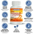 EZMG High Absorption Zinc and Magnesium, Supports Immune System, Easy