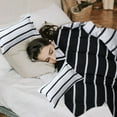 thumbnail image 2 of Black and White Bedspread Set Mix Color Black and White Simple Striped Bedding Set Multi-size, 2 of 8