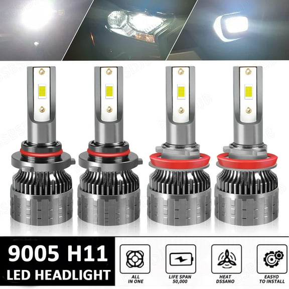 BSBSDJB For 2013-2018 Honda Accord EX-L Sedan 4-Door 2.4L LED Headlight High Low Beam