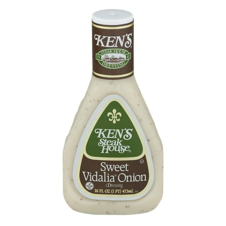 (2 Pack) Ken's Steak House Sweet Vidalia Onion Dressing 16 Oz Plastic