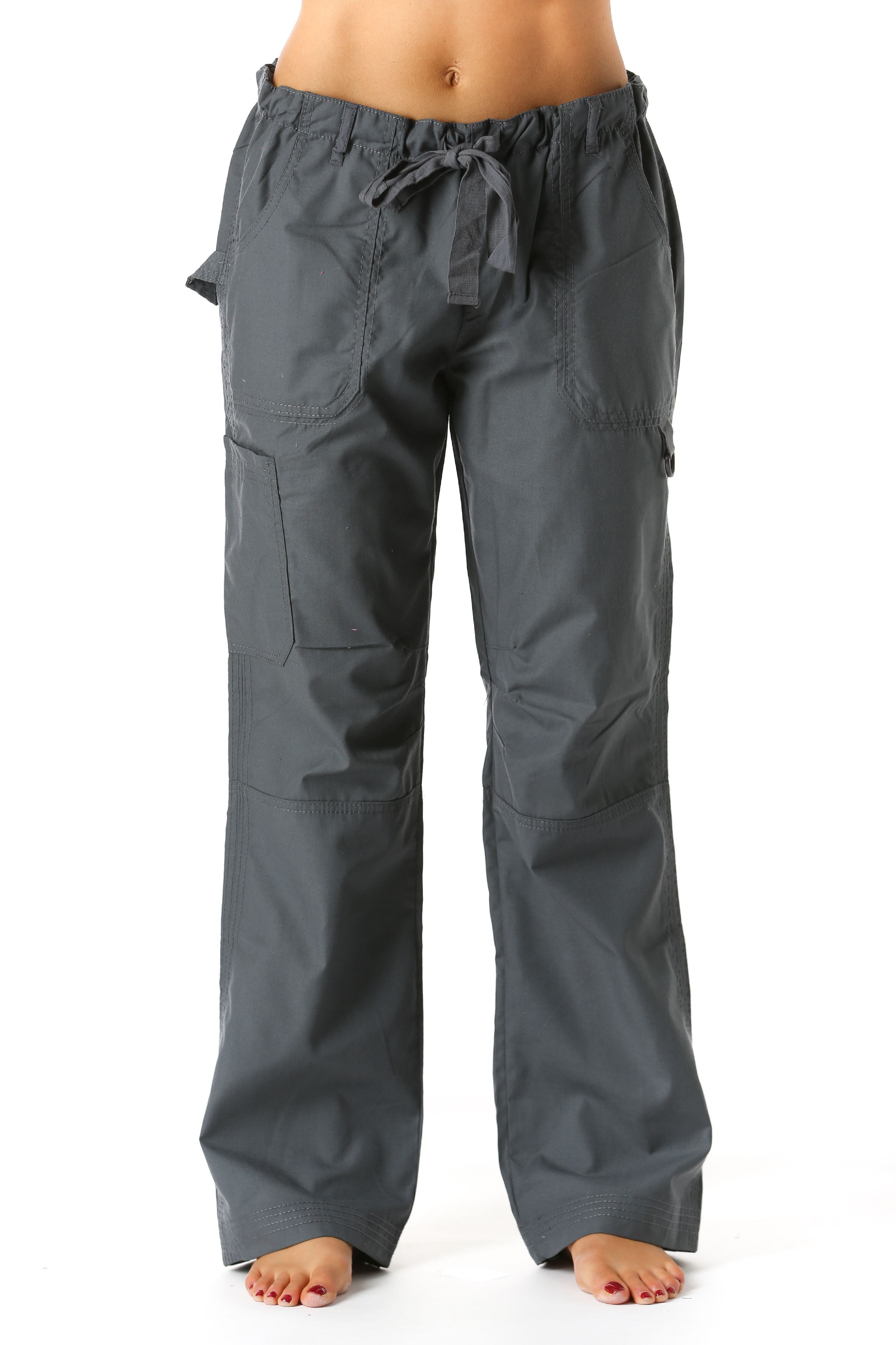 5 Pocket Utility Scrub Pants / Scrubs (XLarge, Steel Grey Utility