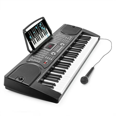 - Hamzer 61-Key Digital Music Piano Keyboard - Portable Electronic Musical Instrument - with Microphone