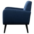 thumbnail image 5 of Modern Accent Fabric Upholstered Single Sofa Chair Comfy Armchair Living Room, Blue, 5 of 11