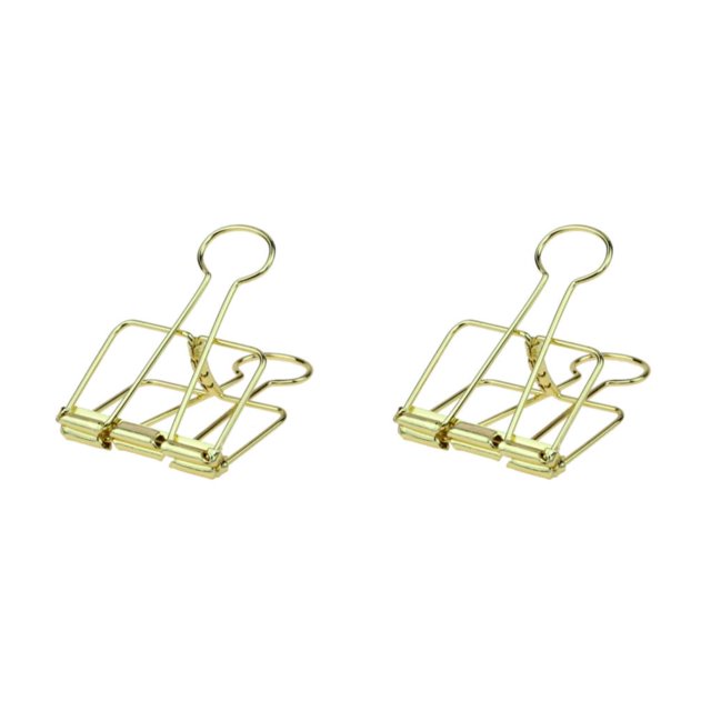 stanreset 1/2/3 20 Pieces Metal Paper Clip Anti-rust Unfading Solid Color Replacement Home Office File Examination Papers Clips Gold 25mm 2PCS