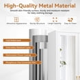 thumbnail image 5 of Unicoly Metal Wardrobe Cabinet with Hanging Rod, 71"H Armoire Wardrobe Closet with Mirror Doors and Adjustable Shelves, White Clothing Storage Cabinets, 5 of 9