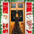 thumbnail image 2 of Decoraciones de porche de Navidad, pancarta para puerta exterior, juego de decoración navideña, letrero de Feliz Navidad para puerta de entrada, para colgar en la pared de casa de campo y ciudad, 2 of 5
