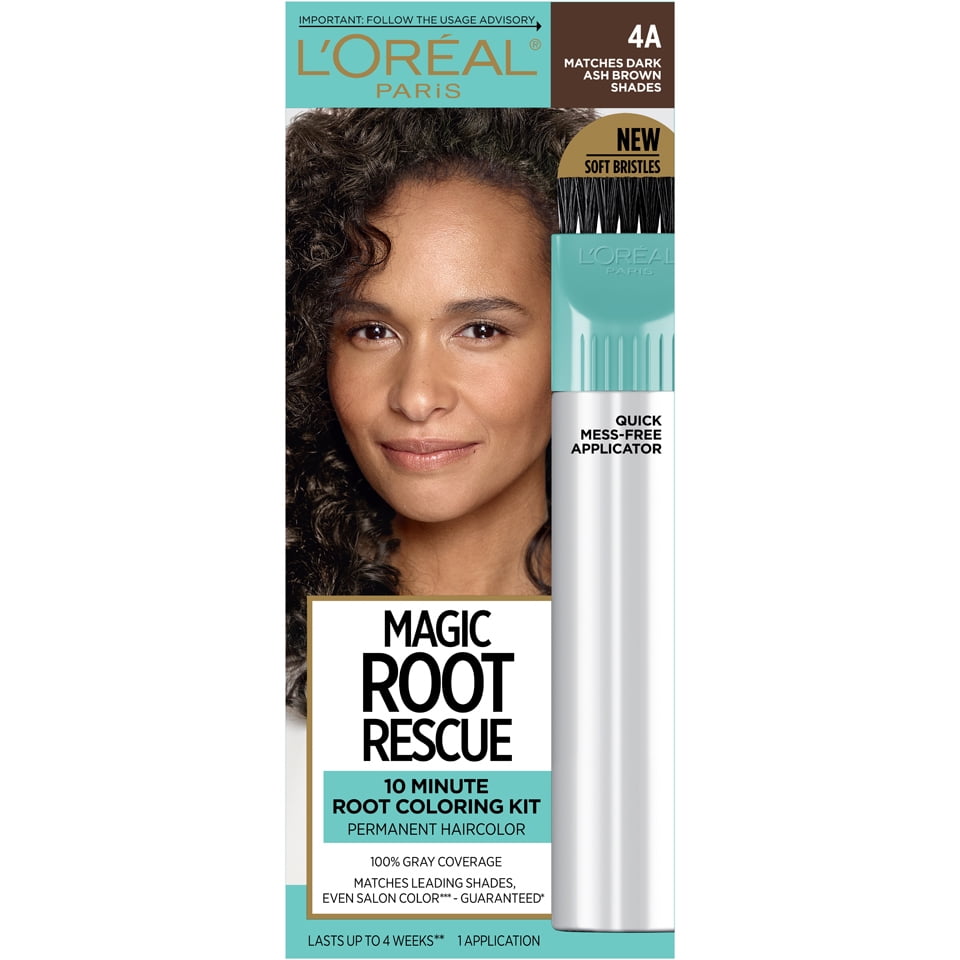 L'Oreal Paris Magic Root Rescue 10 Minute Hair Coloring, 4A Dark Ash Brown,  1 Kit - Walmart.com