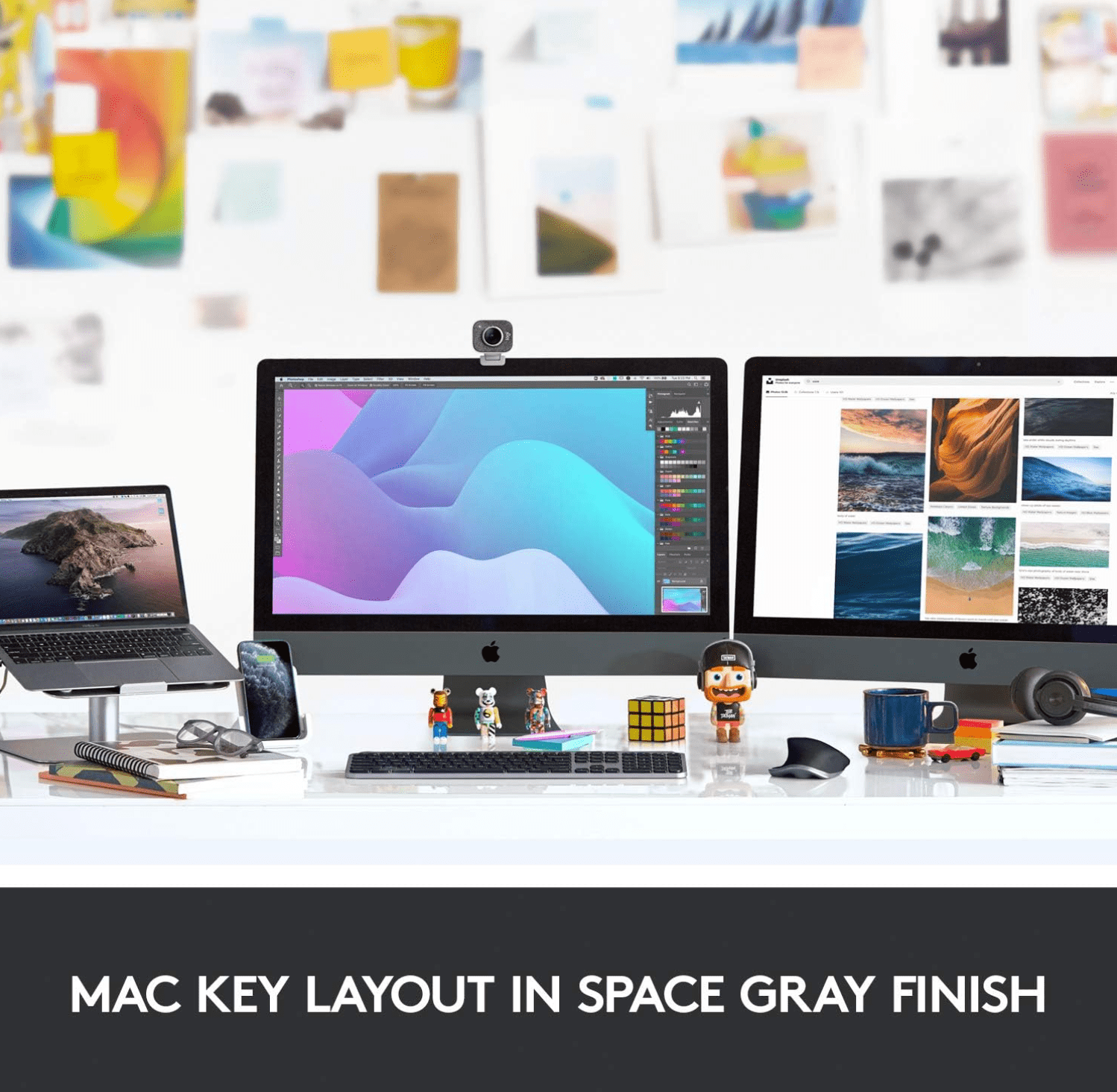 Logitech MX Keys Advanced Wireless Illuminated Keyboard for MAC - Space Gray
