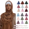 thumbnail image 3 of Modal Long Scarf Soft Skin Friendly Cotton Scarf Pure Shawl Headscarf Color E4I2, 3 of 7