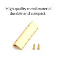 thumbnail image 3 of Soidarity Tuerca de guitarra en forma de L 6 cuerdas reemplazos almohadas Metal ranurado piezas resistentes al desgaste accesorios profesionales Accesorios para instrumentos musicales Oro Soidarity  OD032189-02, 3 of 6