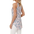 thumbnail image 4 of Nlife Women's Floral Print Crew Neck Tank Top, 4 of 6