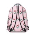 thumbnail image 3 of Football and Bow Pink Pattern Backpack for School, Cute School Bag with Adjustable Shoulder Straps and Padded Back, 15.3"x11"x7.1", 3 of 4