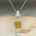 thumbnail image 6 of 100% 925 Sterling Silver Radiant Cut 5CT Emerald Citrine Aquamarine High Carbon Diamonds Pendant Necklace Fine Jewelry, 6 of 7