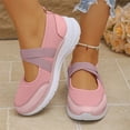 thumbnail image 6 of IEMIEMIEM Women's Mary Jane Style Elastic Strap Shoes Lightweight Comfortable Sneakers Non Slip Slip On Casual Shoes Breathable Walking Shoes Pink 9 Wide, 6 of 7