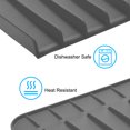 thumbnail image 5 of Unique Bargains 2 Pack Kitchen Sink Splash Guard, 14.5' x 5.3' Faucet Water Catcher Mat for Kitchen Countertop Grey, 5 of 5
