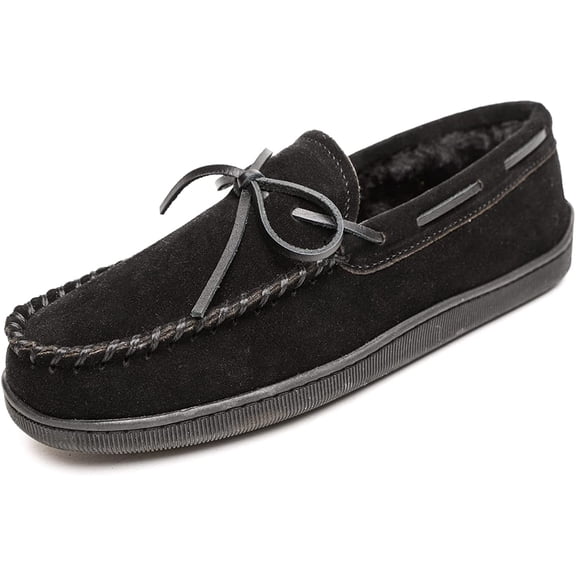 Minnetonka Men's Pile Lined Hardsole Trapper Moccasin