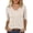 Beige&16W0312, variant on Garbnen Ribbed Shirts for Women Knitted V Neck Women's Half Sleeve Tops Fitted Spring Stretch Basic Sweater Tunics for Women Green M