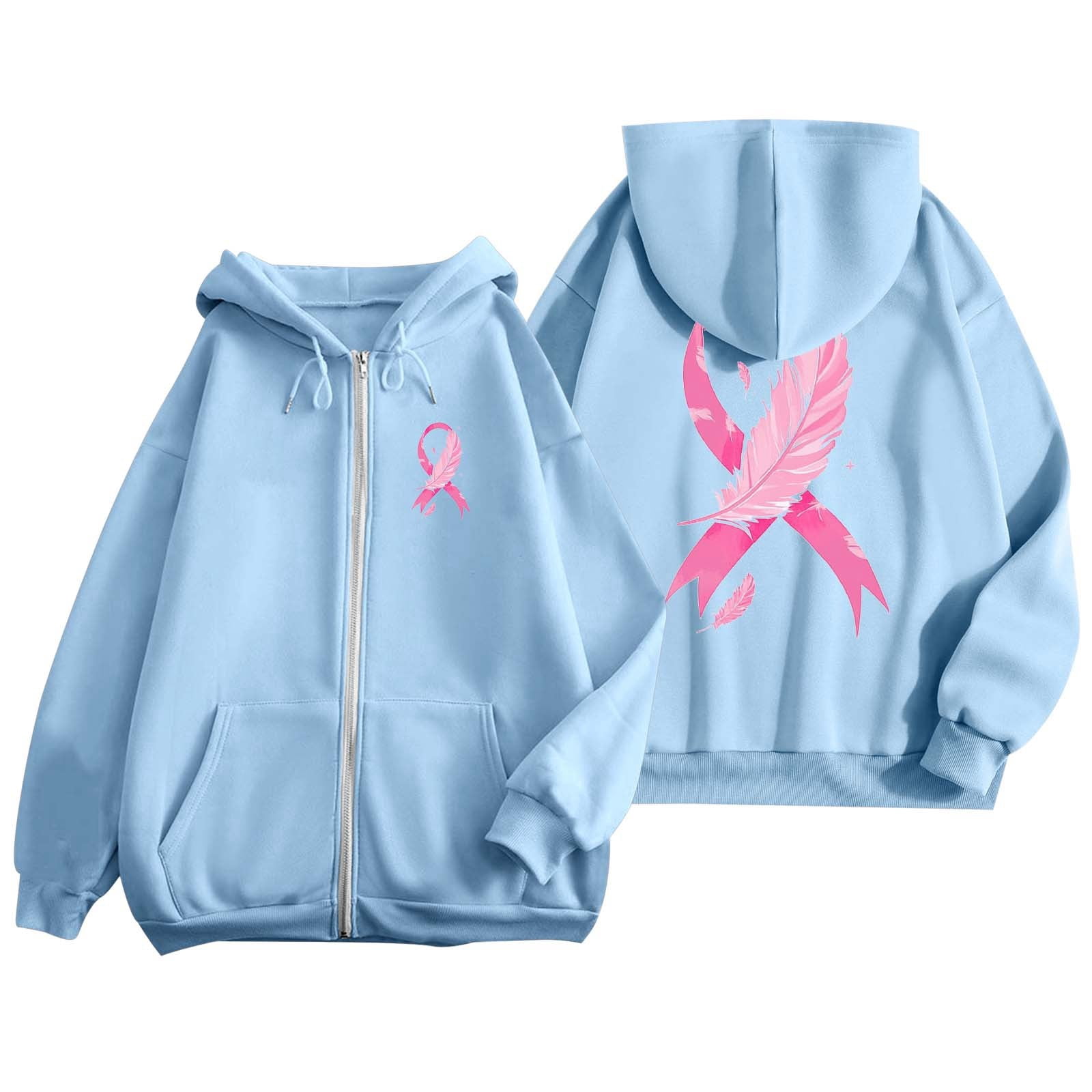 Sweat Capuche Rose Cancer Du Sein - Polaire Douce, Coupe Sport, Cordon Serrage - 10