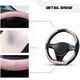 thumbnail image 2 of Funda deportiva para volante de coche en forma de D, de microfibra transpirable y piel sintética, antideslizante y protectora para el tipo D, 38 cm (15") de diámetro (marrón), 2 of 5