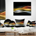 thumbnail image 4 of Designart 3D Gold Silver Wave Design - Abstract Throw Pillow - 16x16, 4 of 5