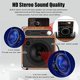 thumbnail image 2 of JAUYXIAN Altavoz Bluetooth con dos micrófonos inalámbricos, altavoz exterior con subwoofer/Tweeter, sistema de altavoces PA portátil con control remoto, luces Discol, FM, REC para el hogar, fiesta, 2 of 5