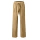 thumbnail image 4 of Pantalones largos para hombre, moda de verano, lisos, informales, con cintura elástica y bolsillos, 4 of 5