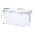 thumbnail image 3 of Refrigerator Organizer, Storage Bin with Handle and Lid, Plastic Drawer Type Container, Transparent Food Preservation Box, for Fresh Produce, Food, Meal Prep, 1-pack, Clear, by FAJHHA, 3 of 8