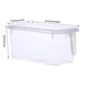 thumbnail image 3 of Recipiente transparente de 5L para almacenamiento en nevera con tapa y asa - Organizador apilable de alimentos para frutas, verduras y carne - Seguro para congeladores y despensas, 3 of 9