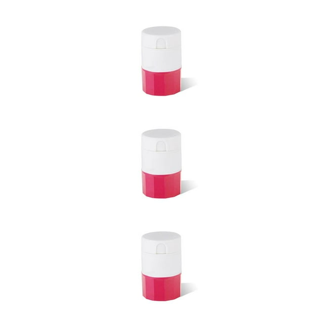 Inteprter Divisor de píldoras ABS, taza de agua de 4 capas, divisor de tableta ajustable portátil, trituradora de oficina para interiores y exteriores, Rosado 3piezas Inteprter CBP192347