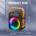 thumbnail image 5 of Kivdit Karaoke Machine for Kids Adults , Home Karaoke Speaker System with Dj Lights, 2 Microphones, Portable Bluetooth Speaker for Outdoor Party, 5 of 11