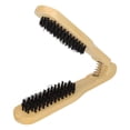 thumbnail image 1 of Cepillo alisador de pelo con pinza, resistente a altas temperaturas, de madera de doble cara, suministros para peluquería., 1 of 14