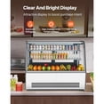 thumbnail image 3 of KFFKFF Refrigerated Display Case, 5 Cu.Ft./145L Countertop Pastry Display Case, 2-Tier Commercial Cake Refrigerator with LED Lighting, TURBO Cooling, 3 of 9