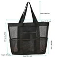 thumbnail image 3 of Oversized Beach Tote Bag with Zipper - Mesh Sandproof Travel Bag with 9 Storage Pockets - Waterproof Family Beach Toy Organizer for Cruise & Vacation Essentials, 3 of 5