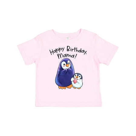 

Inktastic Happy Birthday Mama!- Cute Penguins Gift Toddler Boy or Toddler Girl T-Shirt