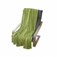 thumbnail image 4 of Lime Green Soft Flannel Fleece Throw Blanket, Pastel Toned Vertical Bands Striped Lines Geometric Soft Print, Cozy Plush for Indoor and Outdoor Use, 60" x 80", Pale Green Yellow, by Ambesonne, 4 of 6