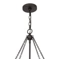 thumbnail image 2 of Chandelier with Octagonal Cage Design Metal Frame and Wood Accents, Brown- Saltoro Sherpi, 2 of 5