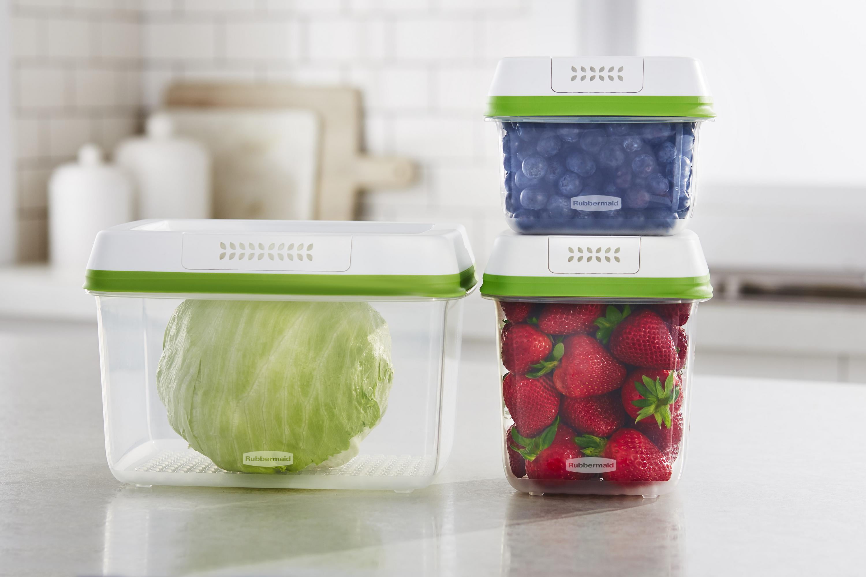 18.1-Cup Rubbermaid FreshWorks Saver Clear Large Produce Storage Container 