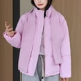 thumbnail image 1 of Parkas de manga larga para mujer, chaqueta corta con capucha y plumón, abrigo grueso de algodón holgado., 1 of 8