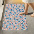 thumbnail image 2 of Yayeee Bath Rug for Bathroom Floor Non Slip Contour Fluffy Soft Absorbent Mat, 20"x24", Small Pink Flower, 2 of 7