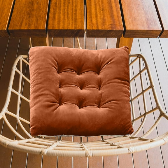Soft Plush Squares Seat Cushion,20x20inch Solid Color Thicken Chair Pads,Comforts Velvet Chairs Mats Pillows Cushions with Non-Slip Bottom for Office Desk Living Room