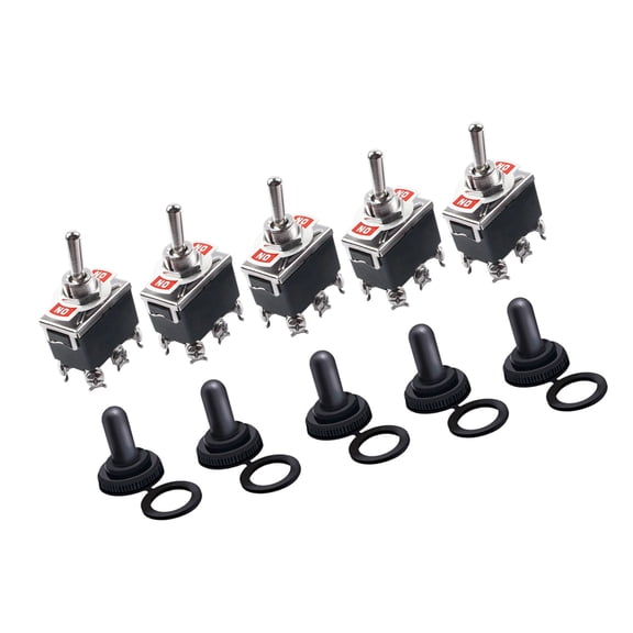 Strong 12V Toggle Switches with Waterproof Caps 15A 250VAC Marine Rocker Switches for Marine Automotive Applications