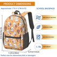 thumbnail image 3 of Bichon Frise and Floral Pink Pattern 17" Waterproof Oxford School Backpacks for Teens, S-Shape Padded Straps, for School, Travel, Hiking, Camping, 3 of 5